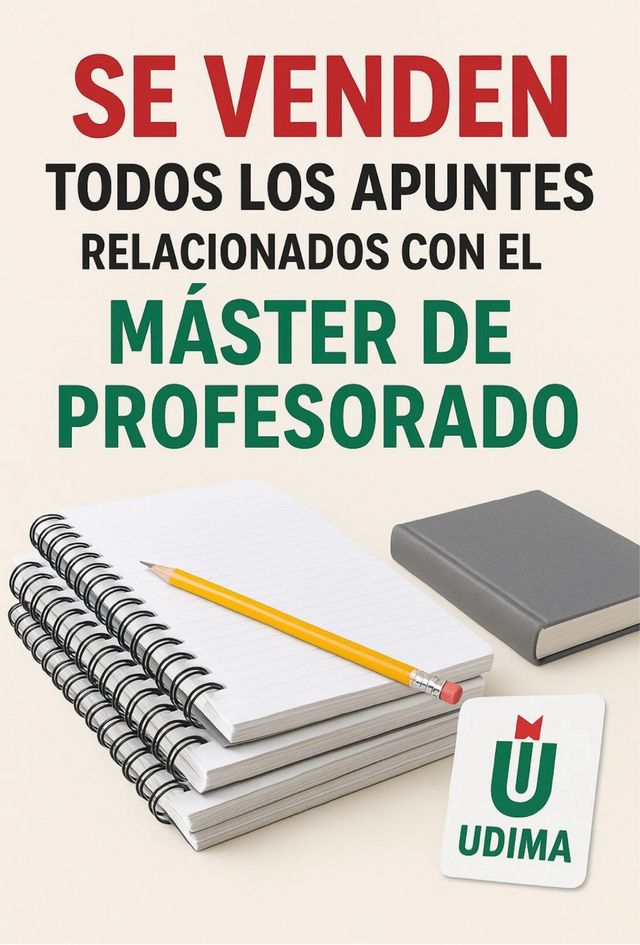 Trabajos y Exámenes Máster de Profesorado UDIMA
