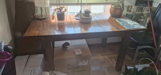 Mesa de comedor extensible de madera