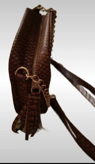 Borsetta donna marrone con catena