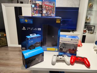 Consola PS4 Pro 1TB + Juegos y Mandos