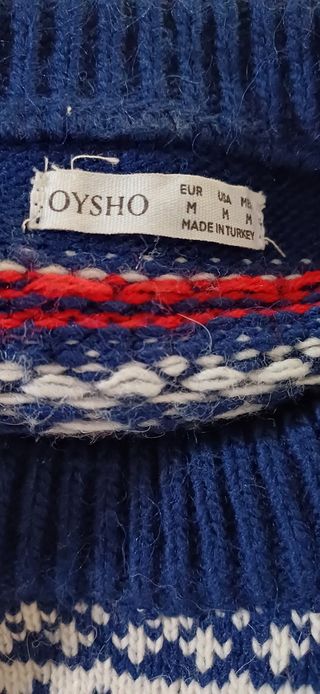 Jersey Oysho Azul y Blanco