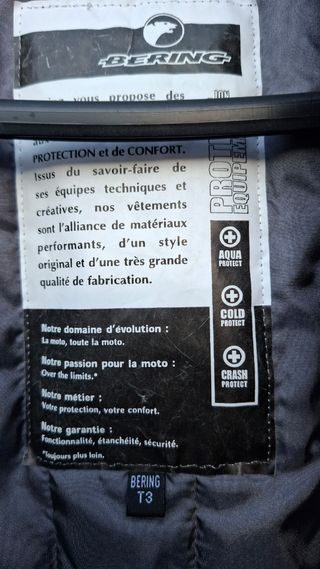 Chaqueta Moto Ixs Negra Roja Talla L y Bering T3
