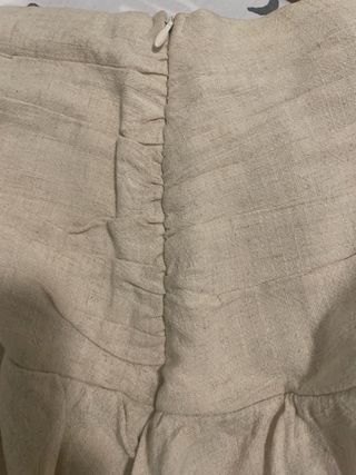 Falda pantalón Stradivarius beige