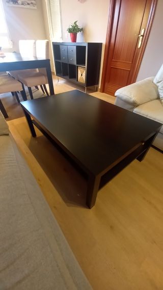 Mesa de centro de madera negra/wengé.