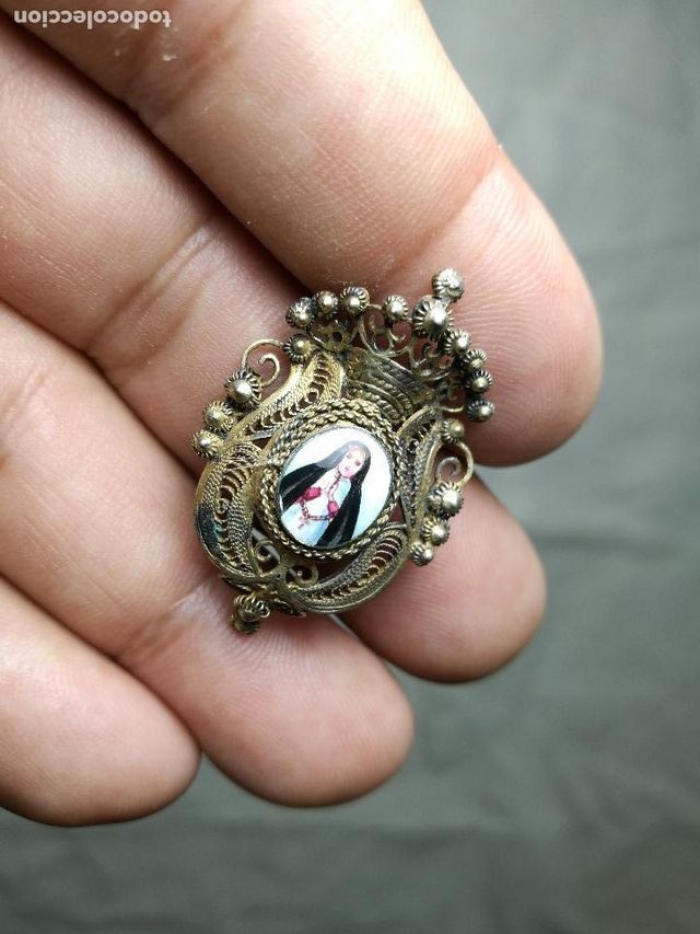 Spilla in porcellana Santa Teresa de Jesus