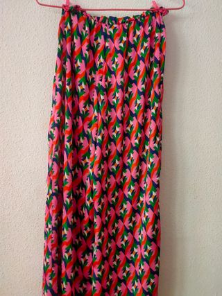 Pantalón ancho estampado multicolor