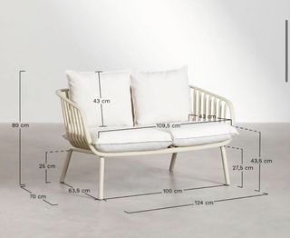 Conjunto jardín sofá 2 plazas y 2 sillones