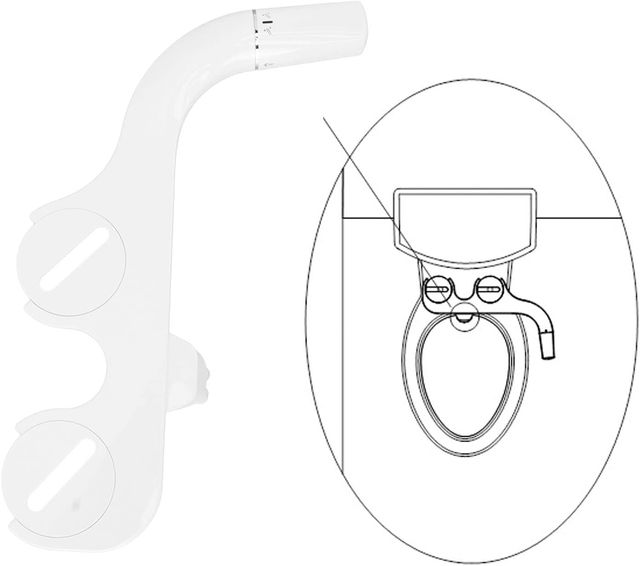 BIGCOW Bidet Ultra-Slim Dual Nozzles