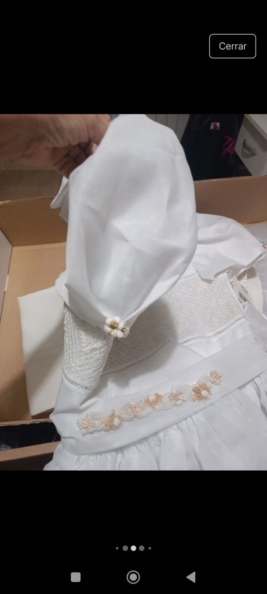 Vestido de comunión niña blanco
