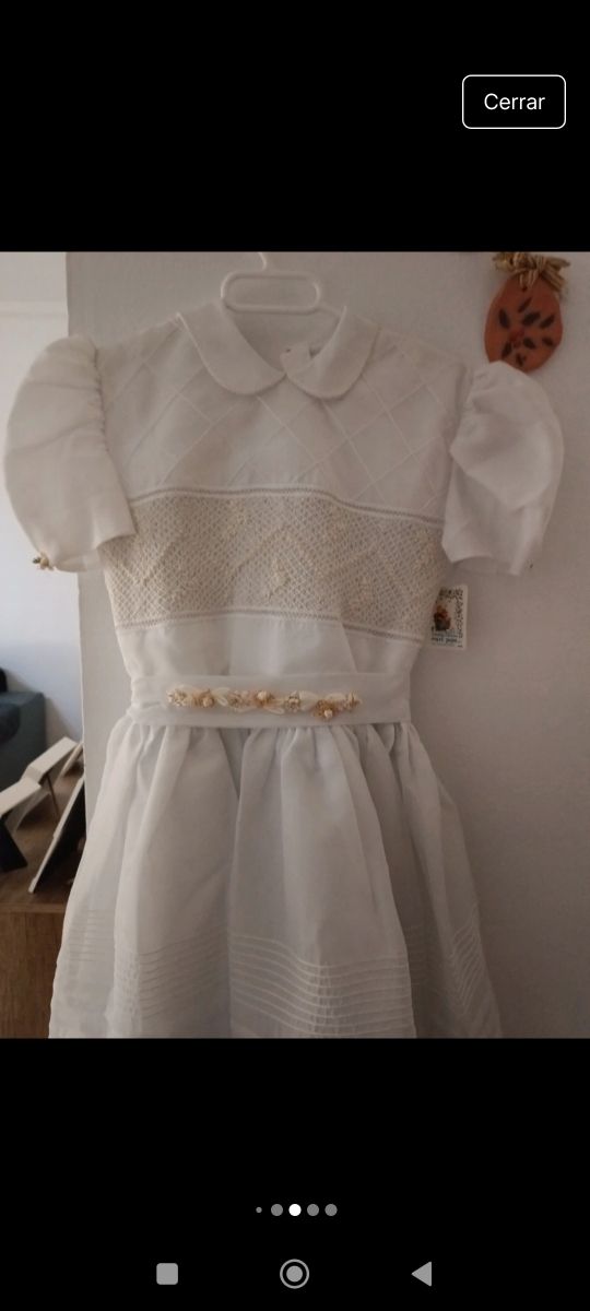 Vestido de comunión niña blanco