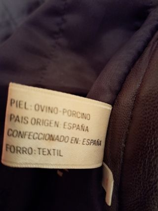 Cazadora Cuero Vintage Caballero Marrón Negra