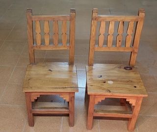 2 sedie di design in legno massello di teak