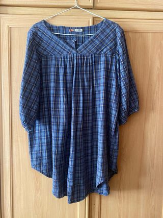 Camisa de cuadros azul talla XL
