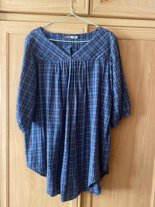 Camisa de cuadros azul talla XL
