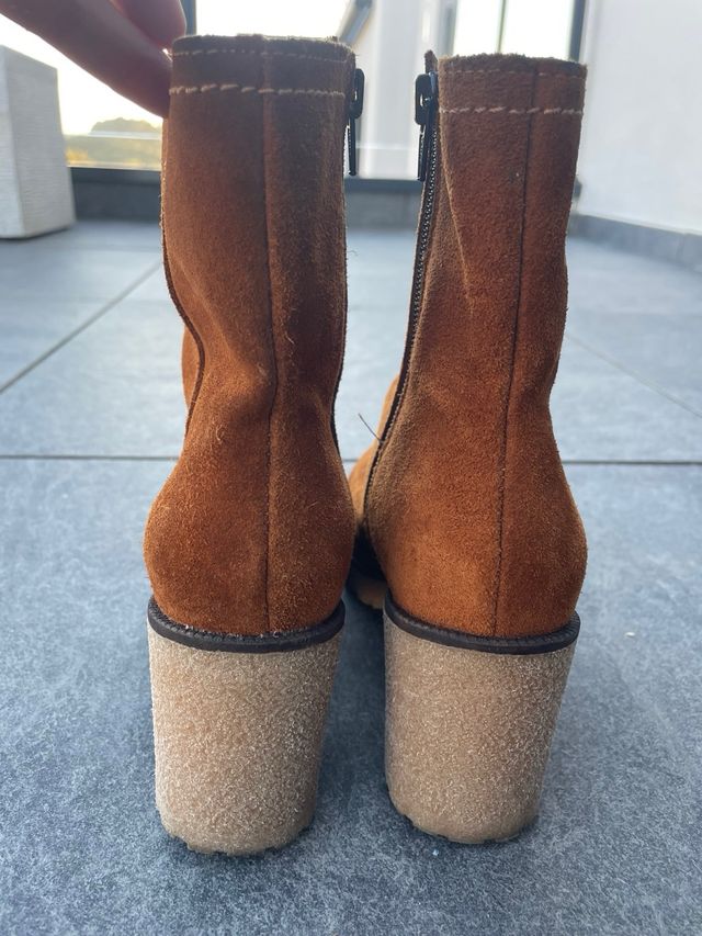Botas de ante mujer tacón
