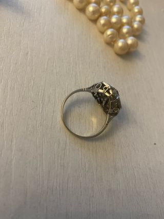 Anillo Platino oro blanco y Diamantes. 