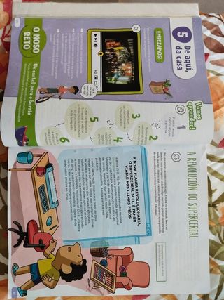 Libro Lingua galega e Literatura. 5 Primaria revoa