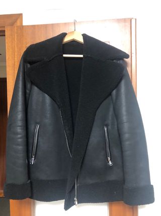Abrigo Cortefiel Negro Mujer