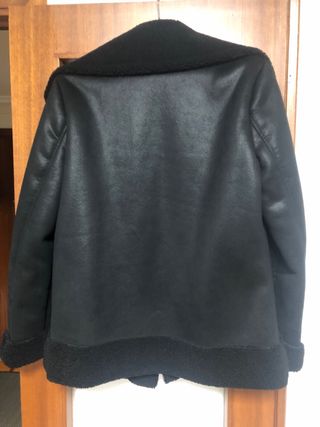 Abrigo Cortefiel Negro Mujer