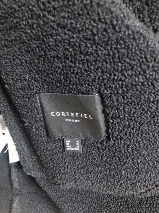 Abrigo Cortefiel Negro Mujer