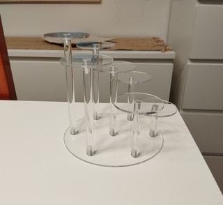 Soportes circulares transparentes para exhibición 