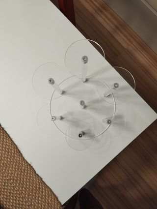 Soportes circulares transparentes para exhibición 