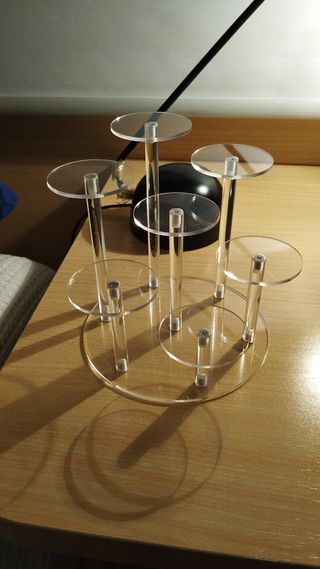 Soportes circulares transparentes para exhibición 