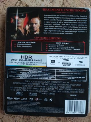 Blu-ray La Máscara del Zorro