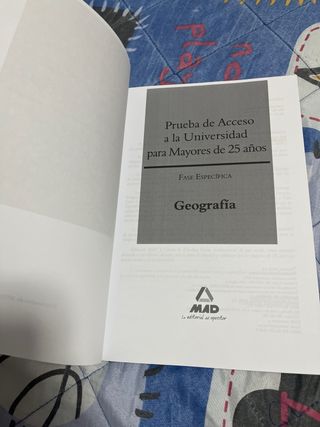 Geografía: prueba específica : prueba de acceso...