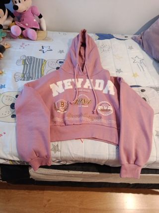 Sudadera niña rosa talla XS