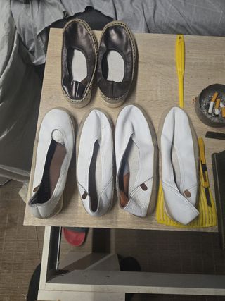 Alpargatas Marrones y Blancas