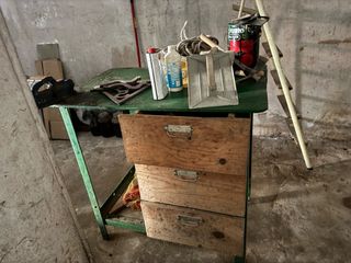 Banco de trabajo con estructura de hierro