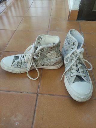 Zapatillas Converse Lentejuelas Doradas/Plateadas