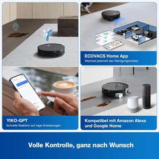 ECOVACS X8 Omni Robot Aspirador Lavadora con Estación Omni, 18000Pa, Limpieza automática Vaciado , Negro, REACONDICIONADO, señales de uso