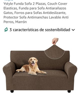 Funda sofá 2 plazas  marrón