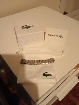 Pulsera Lacoste Plata y Verde