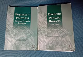 Lote de dos libros de derecho privado romano