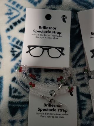 Cordón para gafas dorado y multicolor