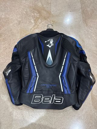 Chaqueta Moto Bela 2 Piezas Negra y Azul TALLA 48 