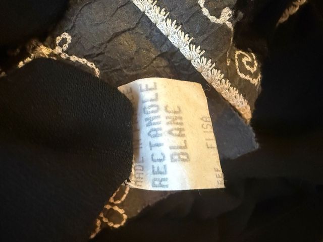 Giacca bolero nera ricami avorio