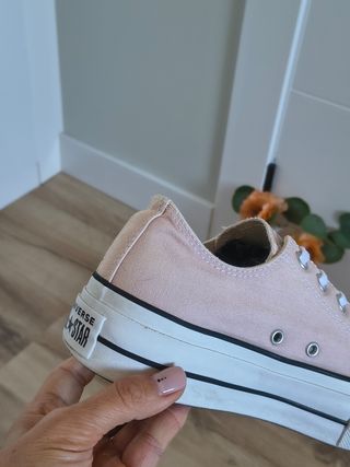 Converse con plataforma talla 40 color rosa nude