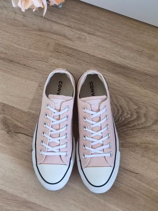 Converse con plataforma talla 40 color rosa nude
