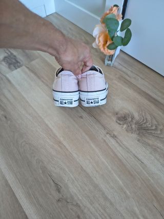 Converse con plataforma talla 40 color rosa nude