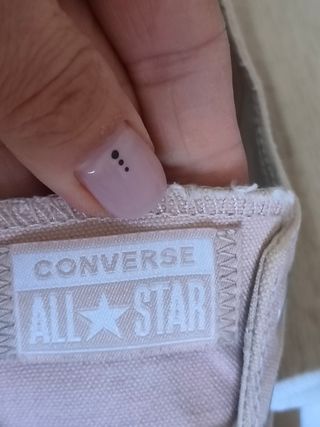 Converse con plataforma talla 40 color rosa nude