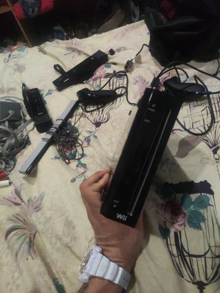 Consola Nintendo Wii Negra Completa