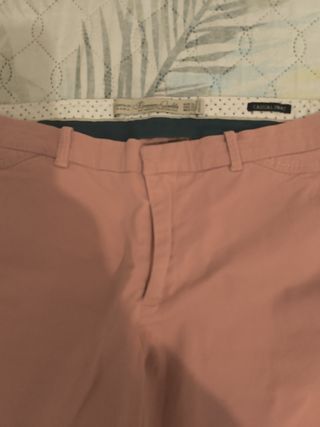 Pantalón Zara mujer rosa entretiempo