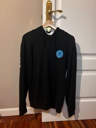 Sudadera Adidas Negra con Logo Azul