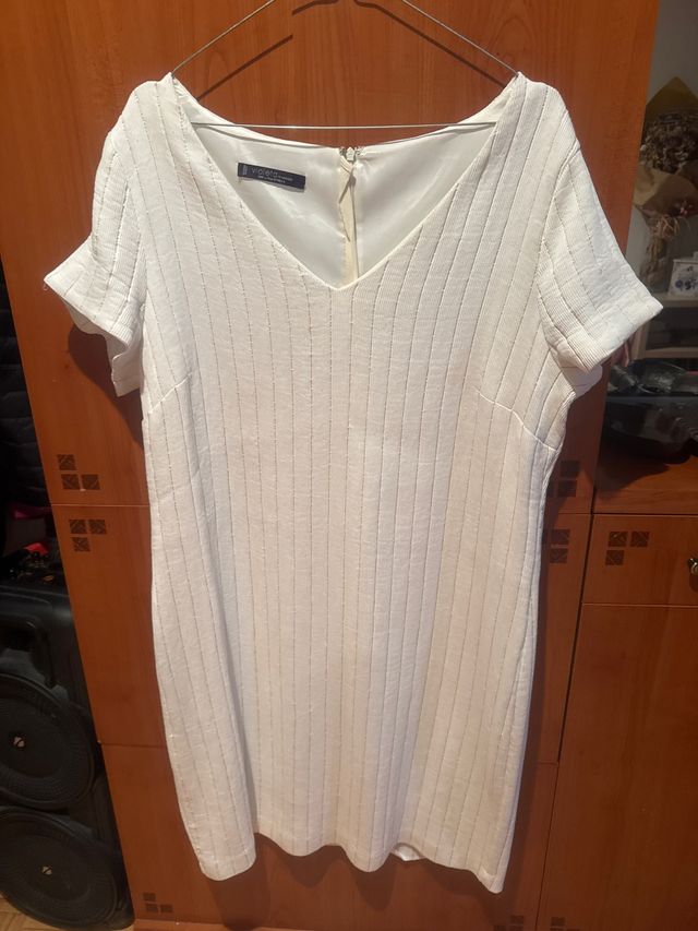 Vestido Blanco Mango Talla L