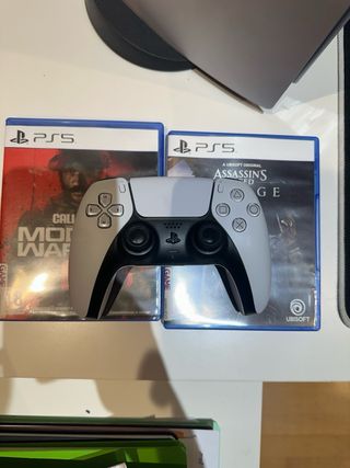 Consola PlayStation 5 Blanca con disco+ 2 Juegos