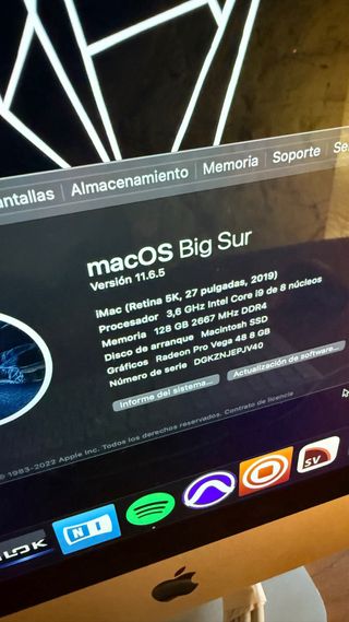 IMAC I9 5K 27” 2019 3.6GHz 128GB RAM